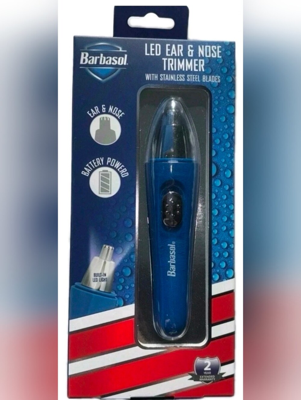 Barbasol Ear & Nose Trimmer W/Stainless Steel Blades-BRAND NEW